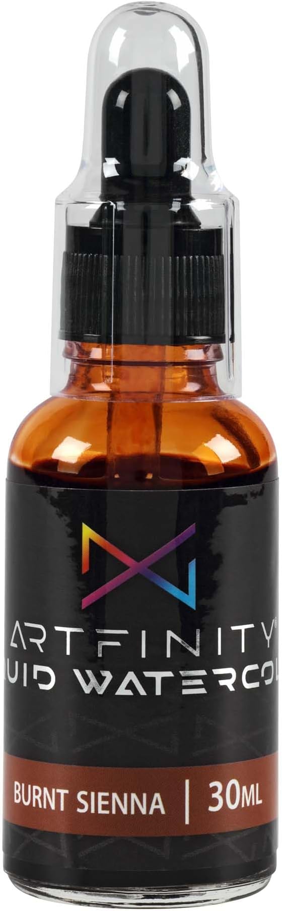 Liquid Watercolor Paint 30 ml Bottle - 3 Pack, Burnt Sienna - Vibrant Dye-Based Liquid Watercolor w/Glass Pipette, Fast-Drying, Fine Art Paint for Calligraphy, Airbrushing & Traditional Art