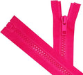 ANPURZII 2PCS #5 10 Inch Magenta Separating Jacket Zippers for Sewing Coats, Molded Plastic Bulk Zippers(Magenta 10" 2PCS)