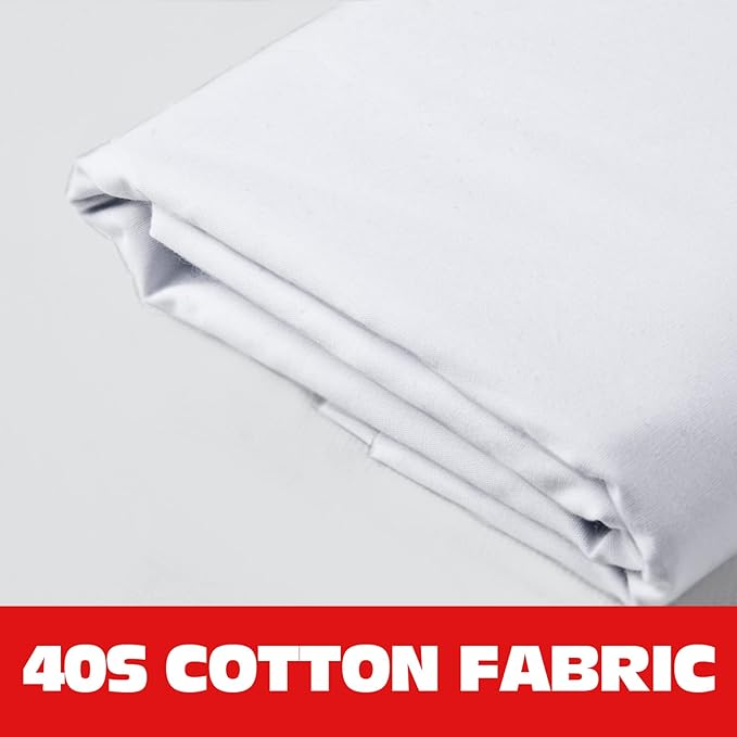 100 pcs White Cotton Fabric Squares, 9 x 9 Inches Quilting Fabric Squares, 100% Cotton Quilting Fat Quarters Bundles, Sewing Project, Patchwork, DIY Crafts