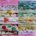 50Pcs 9.8" x 9.8"(25 * 25CM) Cotton Fabric DIY Making Supplies Quilting Patchwork Fabric Fat Quarter Bundles DIY for Quilting Cotton Patchwork Cushions (50pcs Flowers, 9.8" x 9.8")
