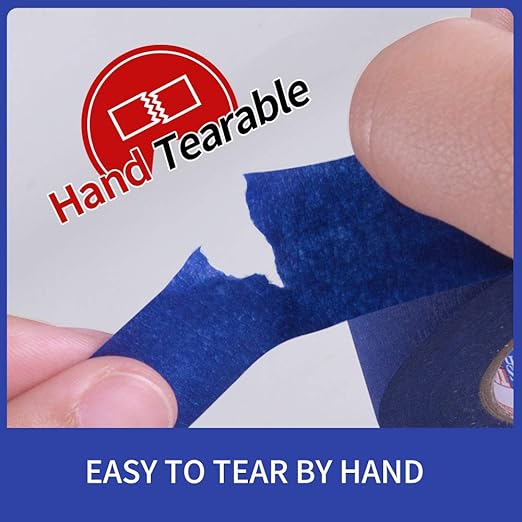 ADHES Blue Painters Tape Blue Tape Painting Tape for Walls,UV Anti,14 Days Clean Remove,1.41nch x 45yard,3Rolls