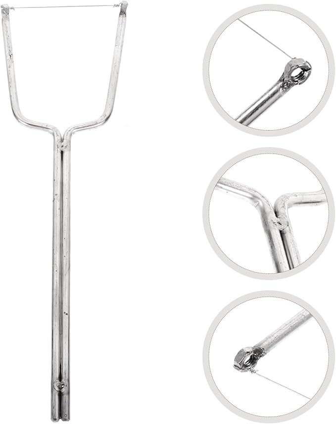 SEWACC Stainless Steel Clay Wire Cutter Mud Cutting Tool for Pottery Sculpting and DIY Crafts 7.79 Inch Durable Handheld Ceramic Sculpting Clay Cutter