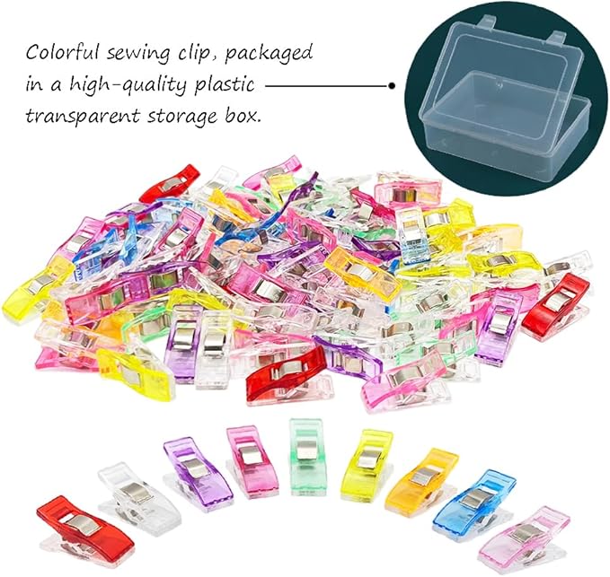 500 Pcs Multipurpose Quilting Clips Premium Sewing Clips for Fabric and Quilting, Plastic Clips for Crafts, Quilt Clips Sewing Notions Sewing Products for Sewing Supplies Crafting Tools