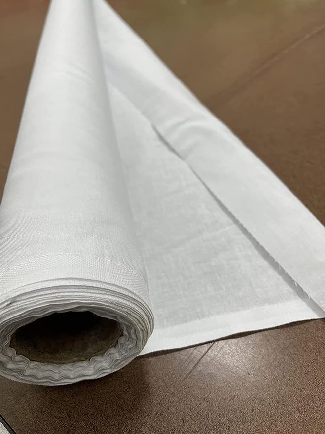 Sedona Designz 120" Wide Bleached Pure White Muslin Sheeting Fabric/Textile - Medium Weight - 100% Cotton (120in. Wide) - 10 Yards