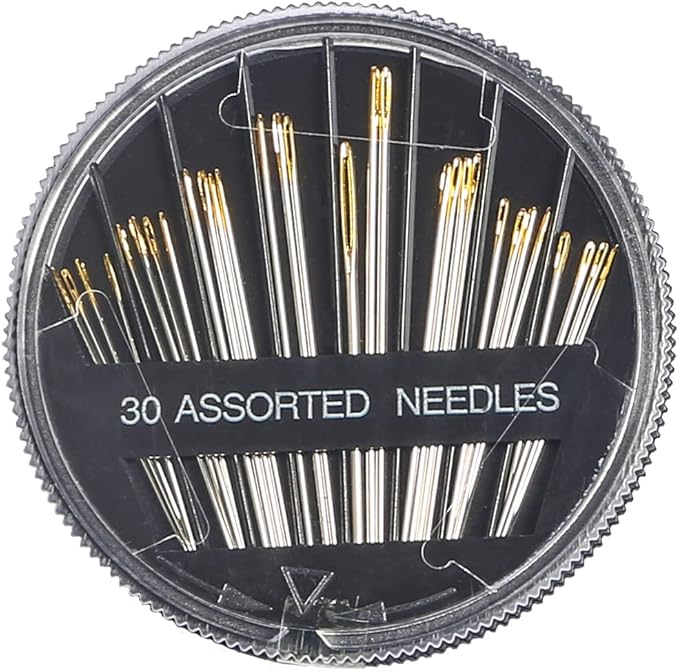 Eketirry 60pcs Premium Hand Sewing Needles，2 Pack 30-Count Assorted Needles for Sewing Repair, 6 Different Sizes Sewing Needles with 2 Threaders (Blue& Black,1)