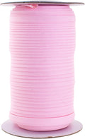 Mandala Crafts 55 Yards 1/4 Inch Light Pink Double Fold Bias Tape for Sewing - Bias Binding Tape for Quilting Binding, Hemming, Seam, and Fabric Piping