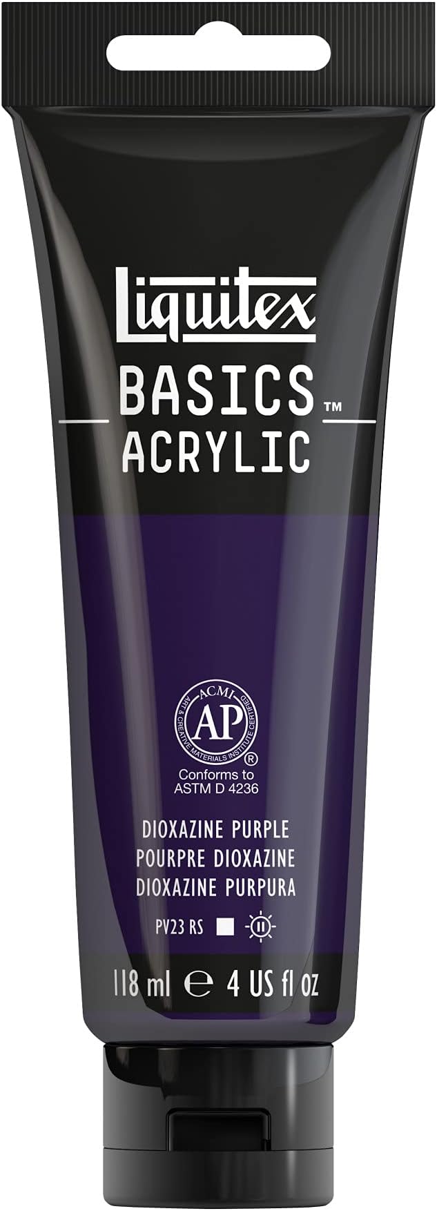 Liquitex BASICS Acrylic Paint, 118ml (4-oz) Tube, Dioxazine Purple