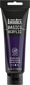 Liquitex BASICS Acrylic Paint, 118ml (4-oz) Tube, Dioxazine Purple