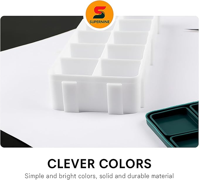 12 Twelve-Cell Paint Box Distribution Box Airtight Paint Palette Box Watercolor Palette with Rubber Cover for Watercolor Paint Saver Art Gouache Acrylic Graffiti Paint