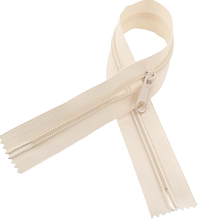 Leekayer #5 72 Inch Beige Nylon Zippers Bulk 6PCS 182.88CM Zipper for DIY Tailor Sewing Mattress Trampoline Bed Covers Craft,Backpack Luggage,Dog's Bed,Sofa Cushion etc(Beige)