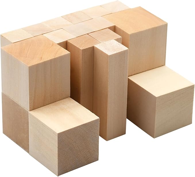 Basswood Carving Blocks 18 pcs Whittling Wood Carving Blocks, Blocks for Wood Carving, Basswood Carving Blocks, BROWN