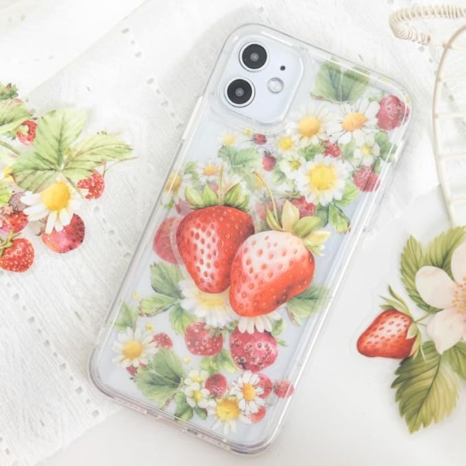 60 Pcs Large Garden-Inspired PET Stickers, Fruit-Themed for Scrapbooking, Journaling, DIY Crafts, with Organizer