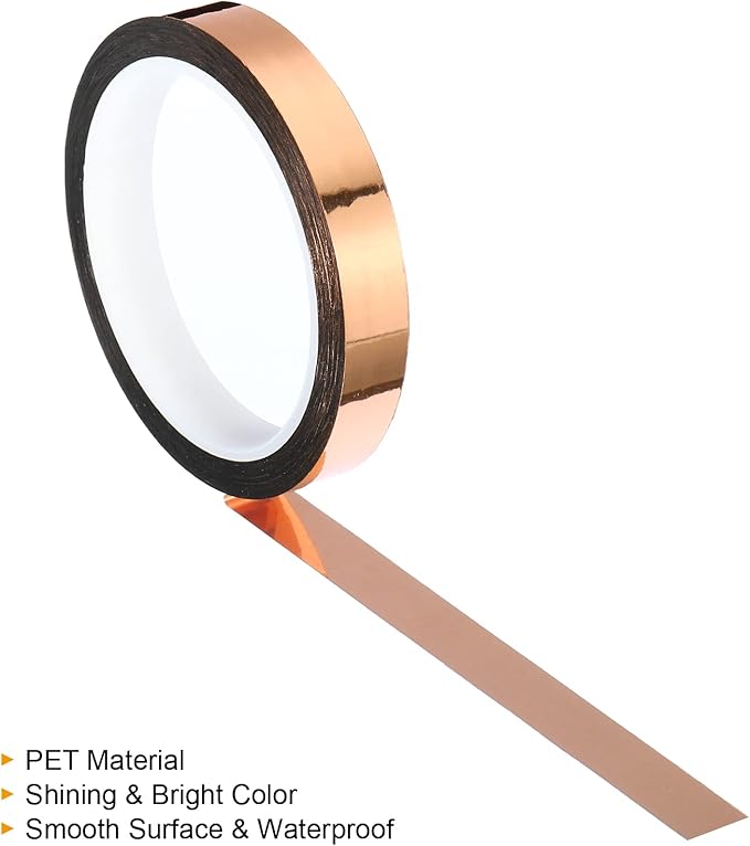 PATIKIL Metalized Tape 0.2/0.6/1 Inch x 55 Yards, 3 Roll Mirror Metallic Masking Foil Sticker Self Adhesive for Detailing Accent Wall Graphic Arts, Rose Gold