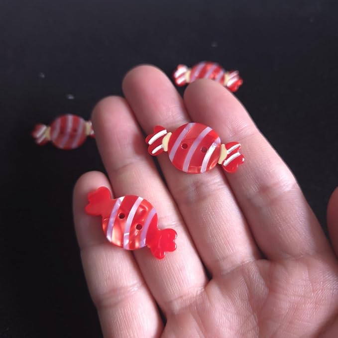 Cute Candy Buttons for Crafts,Acetate Button for Clothes,Cute Buttons for Sewing,Button Bulk,Pack of 4