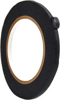 WOD MTC5 Colored Masking Tape, Black, 1/4 inch x 60 yds. Colorful Teacher Painters Tape for Fun DIY Art & Crafts, Lab Labeling, Writable & Classroom Decorations