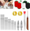 37PCS Hand Sewing Kit with Needle Threader & Thimble, Stainless Steel Big Eye Needles Set for DIY Crafts & Repairs, Portable Embroidery Sewing Tools with Threads & Seam Ripper