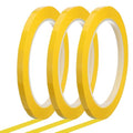 MECCANIXITY Whiteboard Tape 1/4" x 72 Yard Pinstripe Graphic Chart Line Grid Marking Tapes for Classroom Office Dry Erase Board Art, Dark Yellow, Pack of 3