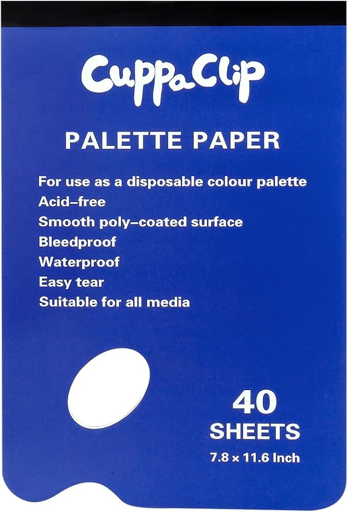 Disposable Palette Paper Pad - 40 Sheets 9.4x13.3 inch Artist Mixing Paper for Adults Students (7.8 x 11.6in)