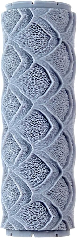 Scales Clay Texture Roller (4") - Seamless Set #02 - Embossing Pattern Roller for Polymer & Ceramic Clay, Pottery & Crafts