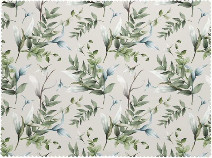 Luxury Watercolor Leaves Rectangle Tablecloth Green Leaf Summer Plant Table Cloth Dining Table Cover for Home Kitchen Restaurant Party Buffet Picnic 54 x 72 Inch