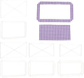 BENECREAT 8pcs Rectangle Quilting Template, 5x2.5/ 6x3/ 7.5x4/ 8.5x5 inch Acrylic DIY Quilt Block Guide for DIY Hand Patchwork Cutting Craft, 2.7mm Thick