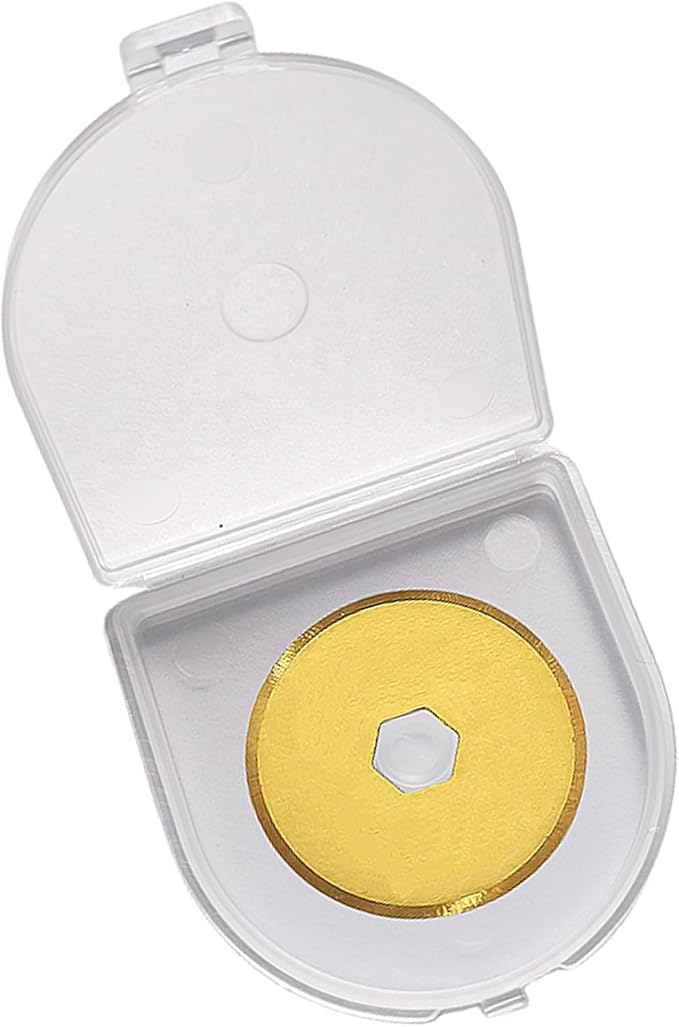 Rotary Cutter Blades 18mm, Replacement Blades Fits Fiskars,OLFA,Martelli,Dremel,Truecut,DAFA,Fabric Cutting Blades Refill for Quilting Scrapbooking Sewing Arts &Crafts, SKS-7, Titanium Coated, 5-Pack
