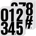12 Sheets Large Capital Number Stickers,Waterproof & Self Adhesive Alphabet Sticker for Mailbox, Garden, Vehicles，Classroom - Black