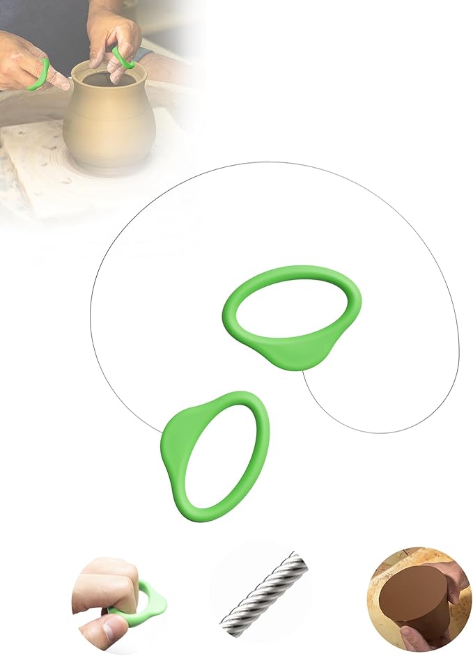 Pottery Wire Tool, Clay Cutting Wire, Green Handle Standard Pottery Wire Cutter, Pottery Wire Cut Off Tool for Pottery and Clay Artists