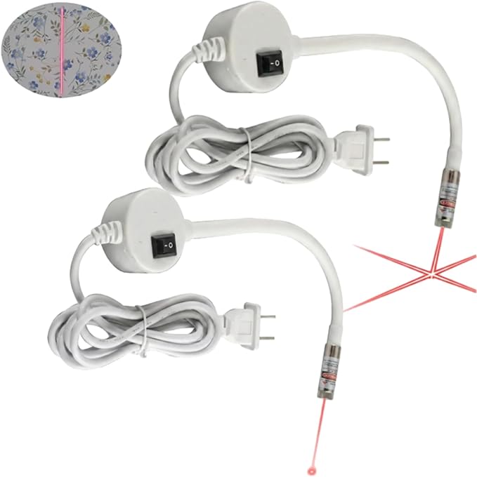 Magnetic Positioning Quilting Light for Sewing Machine, Magnetic Sewing Machine Light, Adjustable Magnetic Attachment, Sewing Light Guide for Straight Stitching, for Sewing (2Pcs-A, Plug model)