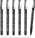 EYEYE Micro Pens, Black Drawing Art Pen,0.25/0.35/0.45/0.5/1.0/2.0mm Archival Pens Waterproof Ink Set Artist Supplies Archival Inking Markers Sketch Outline Pen