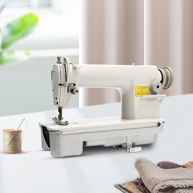 Industrial Sewing Machine, Heavy Duty Leather Thick Sewings Machine Straight Stitch Sewing Machine Industrial Lock Stitch Sewing Machine for Sew Garments, Shoes, Boots, Slippers, Bags, Dolls