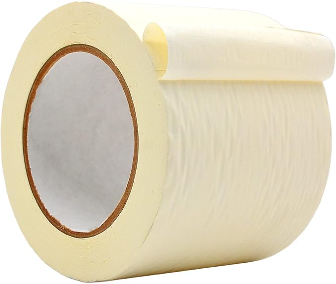WOD MTC5 Colored Masking Tape, White, 4 inch x 60 yds. Colorful Teacher Painters Tape for Fun DIY Art & Crafts, Lab Labeling, Writable & Classroom Decorations