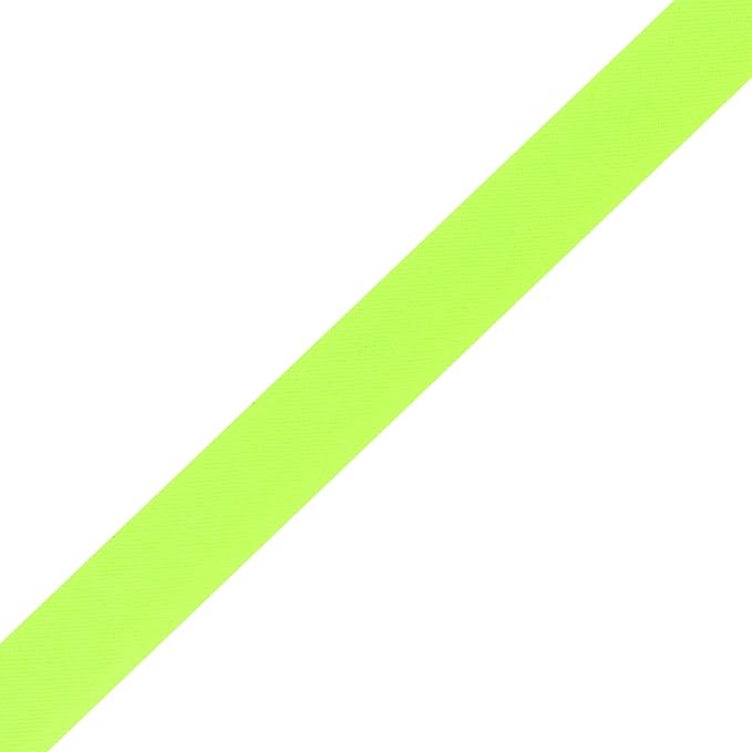 Mandala Crafts 55 Yards 1 Inch Lime Green Double Fold Bias Tape for Sewing - Bias Binding Tape for Quilting Binding, Hemming, Seam, and Fabric Piping