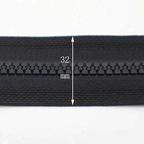 #5 10 Inch Separating Jacket Zippers 2PCS Plastic Bulk Zippers for Coats Sewing Crafts, Black YIGUANXIN