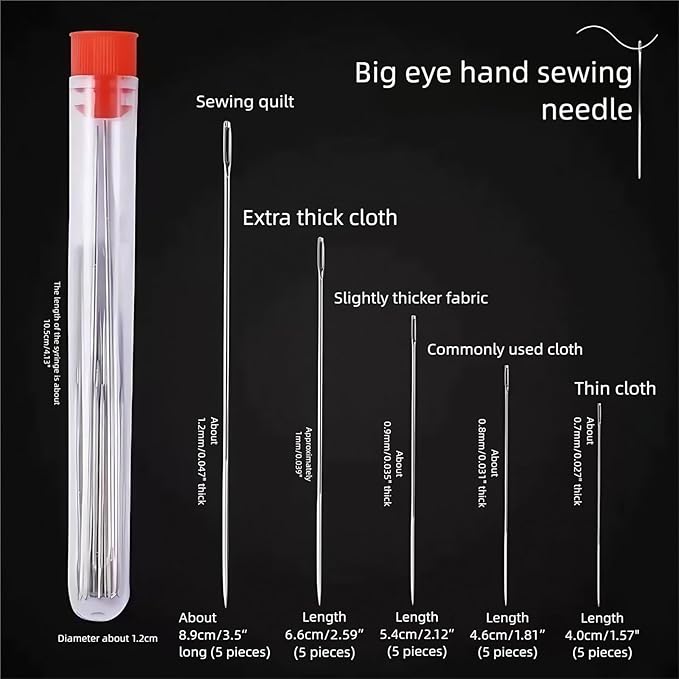 hhdatc 36PCS Sewing Kit Beginners Portable Steel Needle and Thread Set with Hand Repair Tools Embroidery Accessories Pins Steel Sewing Needles Kit for Home Travel & DIY Craft Projects