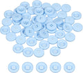 HARFINGTON 50pcs Sewing Button 18mm (11/16 Inch) 4 Holes Resin Thickened Round Crafting Replacement Buttons for Clothing DIY Crafts Decoration, Light Blue