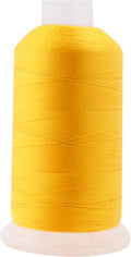 Mandala Crafts Gold Heavy Duty Thread - 1500 Yds Tex 90 Bonded Polyester Threads for Sewing Drapery, Jeans, Leather, Hair, Outdoor Marine Upholstery
