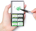 Mini Portable Handmade Artist Watercolor Paint Travel Metallic Box Set with 6 Green Solid Watercolor Half Pans (Each Capacity Approx 1.5ml) Pearlescent.Green