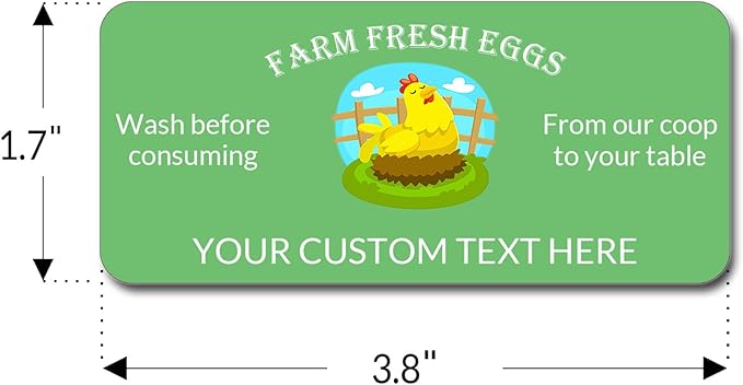 (Made in USA) Custom Carton Stickers Labels for Egg, Personalized Packaging Sticker Label Customized cartons Sticke Lable