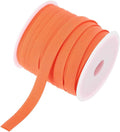 MECCANIXITY 2/5 Inch Double Fold Bias Tape Continuous Bulk Bias Tape for Sewing, Seaming Quilting Hemming Binding Crafts (Orange 25 Yards)