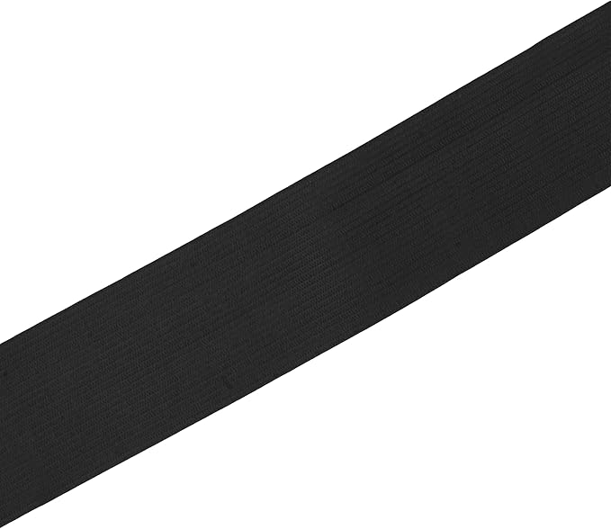 Mandala Crafts Wide 2 Inch Black Elastic Bands Spool for Pants Waistbands Sewing and DIY Crafts, 25 YD Stretchy Flat Fabric Strap Knit Elastic Band for Wig