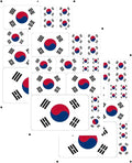 vmcoatdu Korea Flag Laser Printing Sticker 3 Pcs Decal in Multiple Sizes Stickers (White Korea)