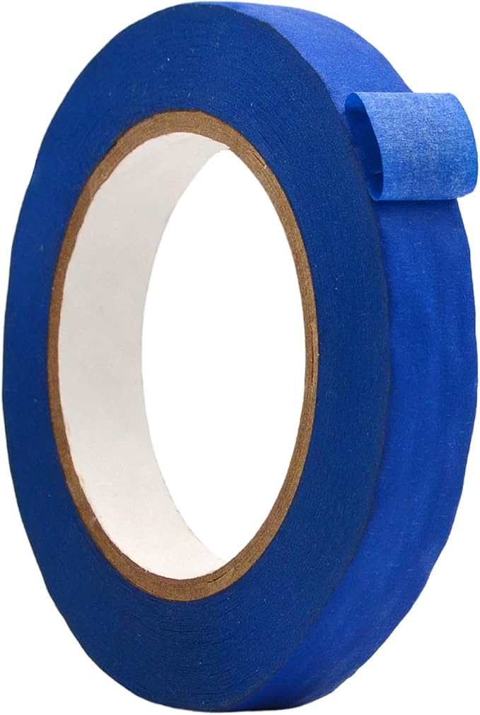 WOD MTC5 Colored Masking Tape, Blue, 3/4 inch x 60 yds. Colorful Teacher Painters Tape for Fun DIY Art & Crafts, Lab Labeling, Writable & Classroom Decorations