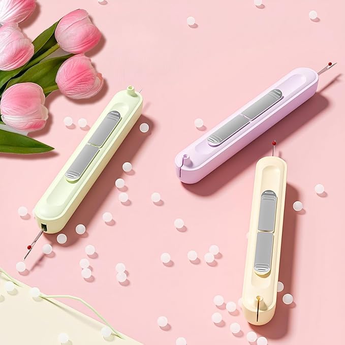 2 in 1 Needle Threader Seam Ripper: Upgraded Automatic Sewing Machine Opening Machine Quilting Supplies Sewing Kit Rapid Sewing Machine Circular Sewing Machine (Green)