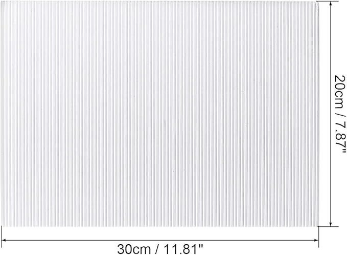 uxcell 10pcs Corrugated Cardboard Paper Sheets,White,7.87-inch x 11.86-inch,for Craft and DIY Projects