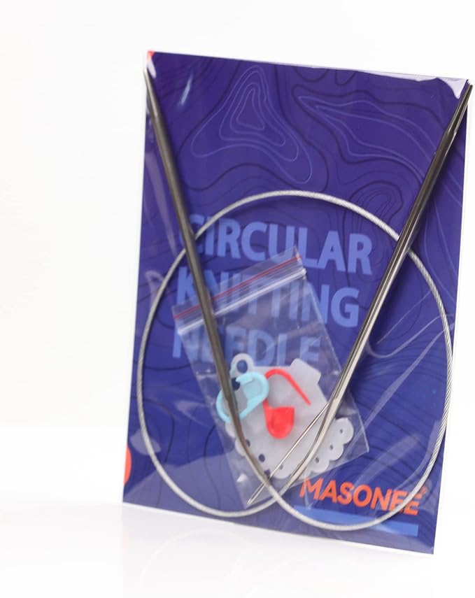 Stainless Steel Circular Knitting Needles Size 6 24inch Length Sweater Circular Needle for Handmade Projects DIY Knitting Size 6 (4mm)