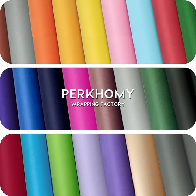 PerkHomy Light Grey Kraft Paper Roll 36" x 1,800" (150') for Gift Wrapping Bouquet Flower Art Painting Craft Writing Packaging Shipping 80GSM 55LB (Light Grey, 36" x 150')