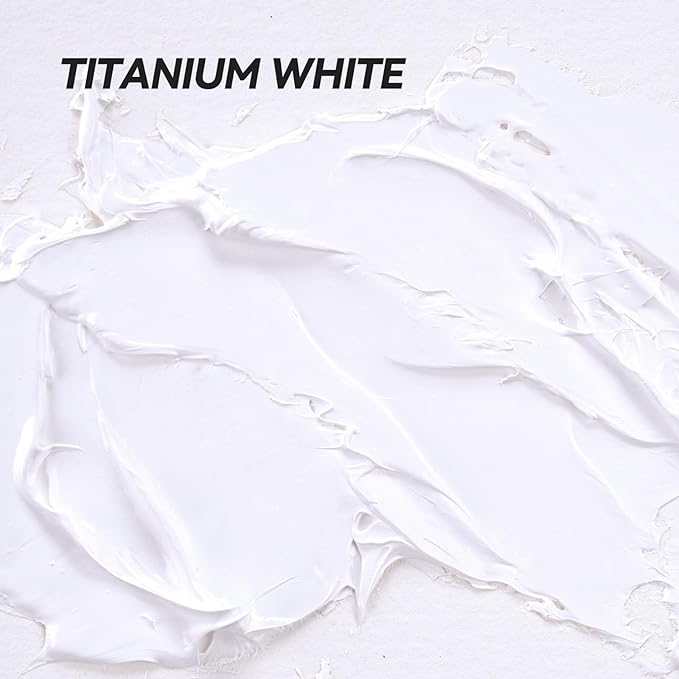 Paul Rubens Titanium White Oil Paint, 3 * 50 ml LargeTubes, Professional Oil Based Paint with High Saturation, Creamy Texture, and Consistency,Art Supplies for Artists, Students, Beginners