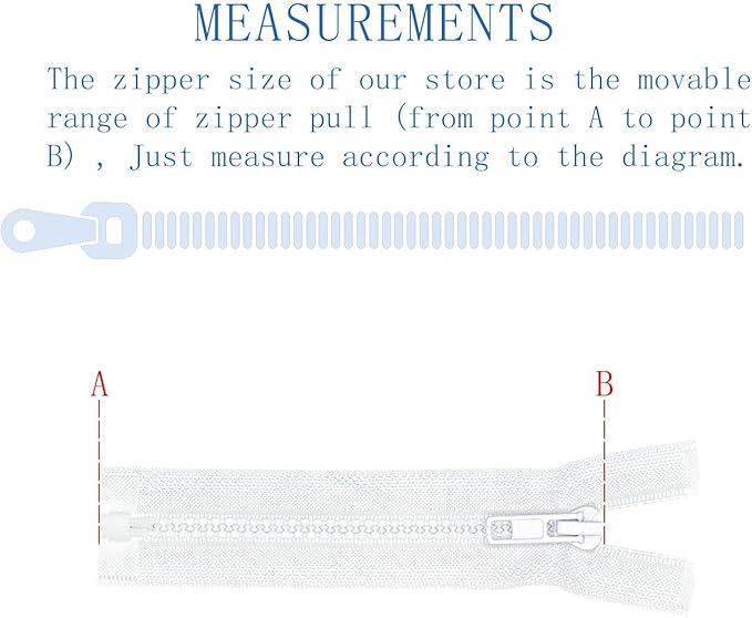 ANPURZII 3PCS #5 9 Inch White Separating Jacket Zippers for Sewing Coats, Molded Plastic Bulk Zippers(White 9" 3PCS)