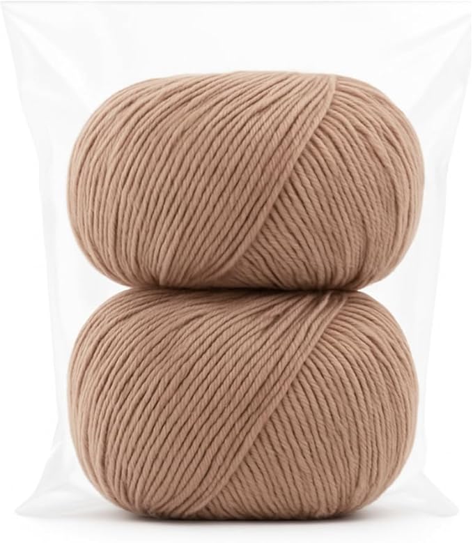 Harmony Cotton Yarn by Yarneverse – 2-Pack Soft Fine Weight (#2) 60% Cotton / 40% Acrylic (50g / 165m Each – Total 100g / 330m) (2, 434)